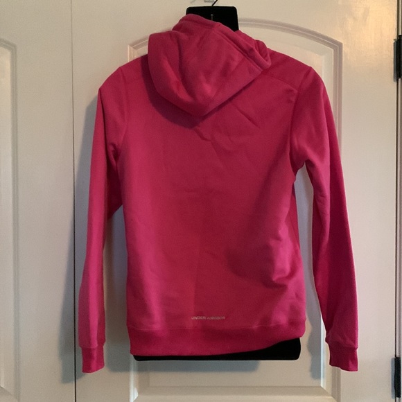 Pink under Armour fleece hoodie medium - Picture 3 of 7